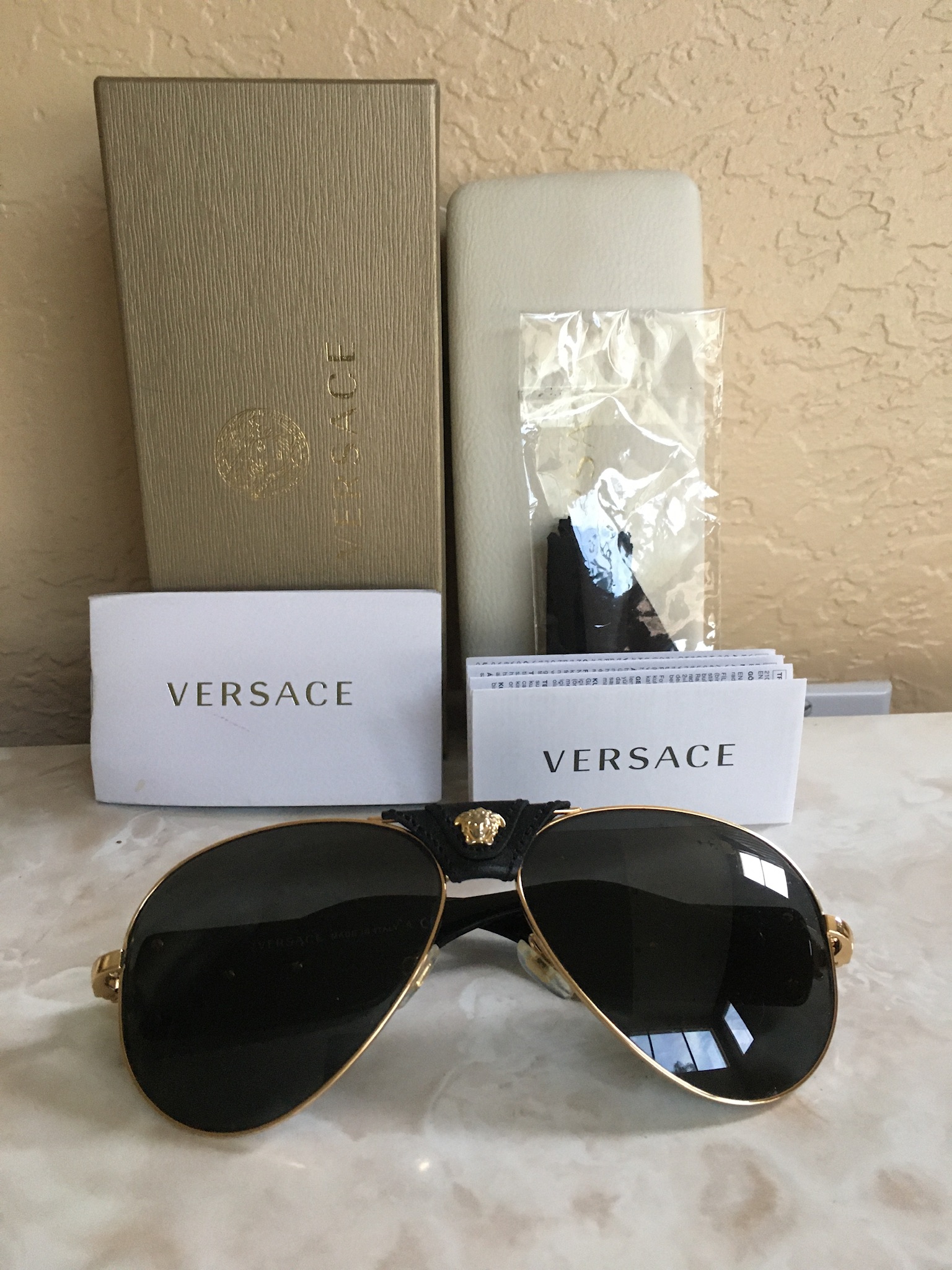 Versace Unisex Aviator Sunglasses - Not Your Regular Closet