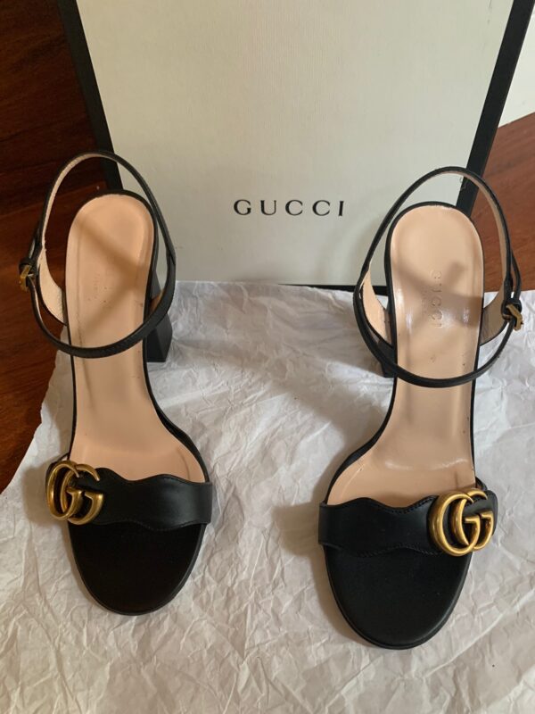 Gucci Marmont GG Block sandals